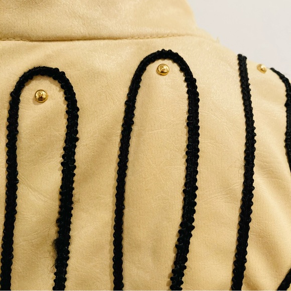 RANCH DIP Vintage 90s Pale Yellow Rodeo Style Zip-up Vest sz M/L - Picture 6 of 8